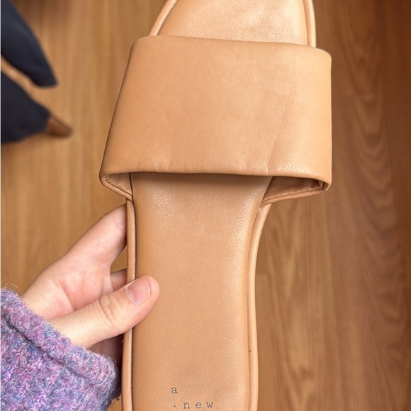 A New Day Beige Slide Sandals - Picture 2 of 3